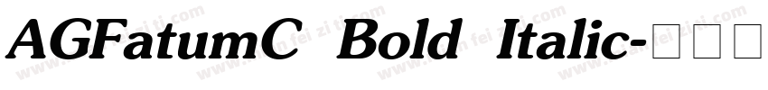 AGFatumC Bold Italic字体转换